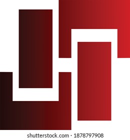 Logo design with an abstract theme that symbolizes the letter H