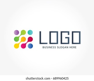 Logo design. Abstract web icon. 