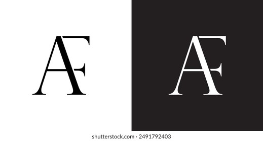 logo design with ac letters on negative background