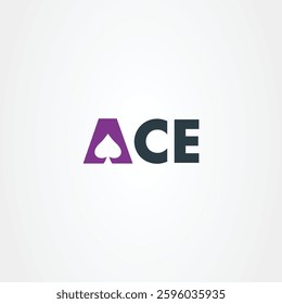 A logo Design with Ace logo. Letter A Template Vector Graphic Branding Element A logo