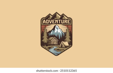 logo design of a adventure vector flat design