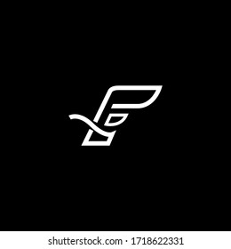 Alfabeto F de diseño del logotipo 