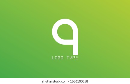 Logo Design Alphabet Q On Green and Light Yellow Gradient Background 
