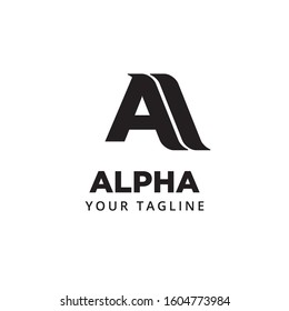 Logo design. Alphabet A Vector illustration.