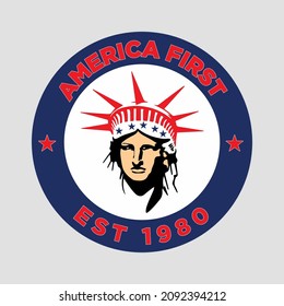Logo Design for  America First circle shape  