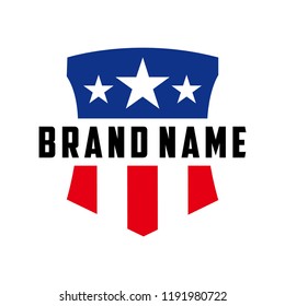 logo design american shield vector template