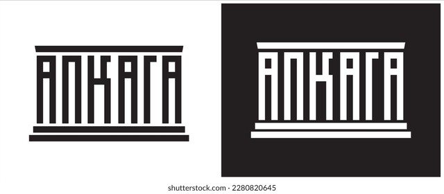 Logo design with "anitkabir" ankara text