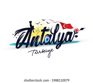 Logo design with "Antalya turkiye" text