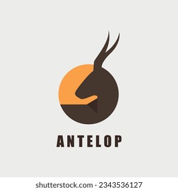 logo design with antelope head image