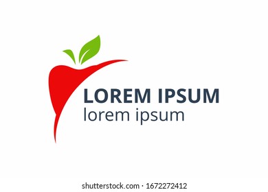 logo design of apple template in creative shape isolate vector illustration on white background. can used in any business like eco corporate, consultant, website, application, web, food company.