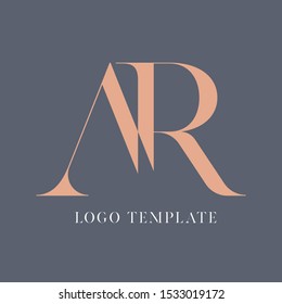 Logo design AR monogram. Company logo. Letter A and R.