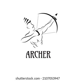 
Logo design with archer concept