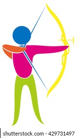 Logo design for archery illustration
