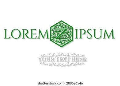 Logo design. Artistically Drawn, Stylized, Vintage Floral Vector illustration.