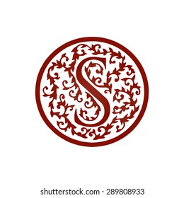 Logo design. Artistically Drawn, Stylized, Vintage Floral Vector illustration.