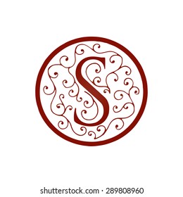 Logo design. Artistically Drawn, Stylized, Vintage Floral Vector illustration.