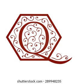 Logo design. Artistically Drawn, Stylized, Vintage Floral Vector illustration.