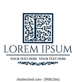 Logo design. Artistically Drawn, Stylized, Vintage Floral Vector illustration.