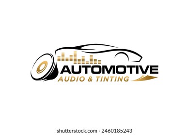 Logo design for automotive car accessories workshop garage, audio installation and car window tinting.