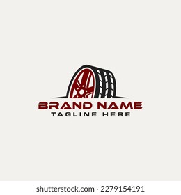 Logo design of automotive with tire image design