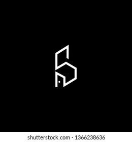 Logo design of B in vector for construction, home, real estate, building, property. Minimal awesome trendy professional logo design template on black background.
