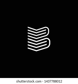 Logo design of B in vector for construction, home, real estate, building, property. Minimal awesome trendy professional logo design template on black background.