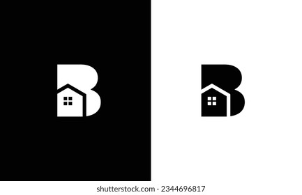 Logo design of B in vector for construction, home, real estate, building, property. creative elegant Monogram. Premium Business home logo icon