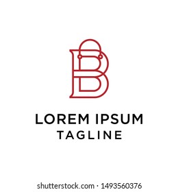 Logo design of B in vector for Market Shop, Business and Marketing. Minimal awesome trendy professional logo design template.