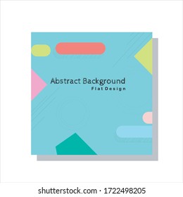 Logo design background abstract with a flat design theme that is perfect for your business with a blue background and a square icon.