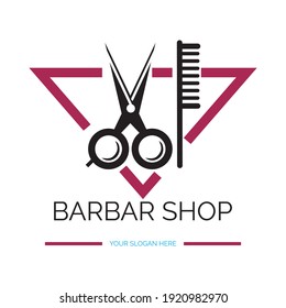 Logo Design for a Barbar Shop Vector Saloonlogo Design Abstract