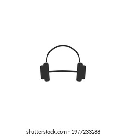 Logo Design Barbell Headset Minimalist And Simple Logo