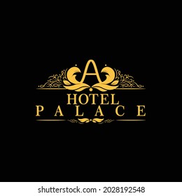 Diseño de logotipos basados en una combinación de colores arábigos y elegantes y en la primera letra de la marca del hotel