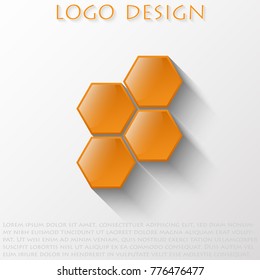 Logo design based on hexagons