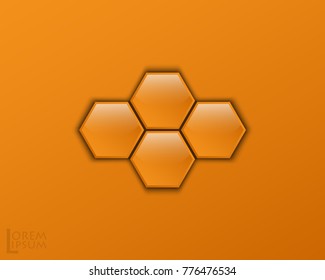 Logo design based on hexagons