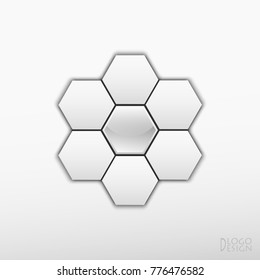 Logo design based on hexagons