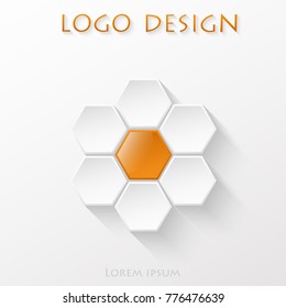 Logo design based on hexagons