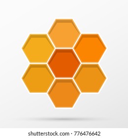 Logo design based on hexagons