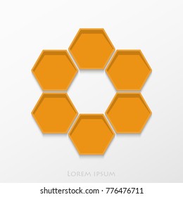 Logo design based on hexagons