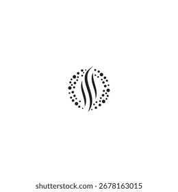 design de logotipo BD tecnologia de vetores de pontos de cor