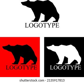 A logo design with bear icon designed for companies and advertisers.