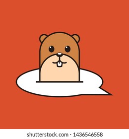 logo design beaver chat social media