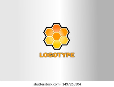 Logo design of a bee hive