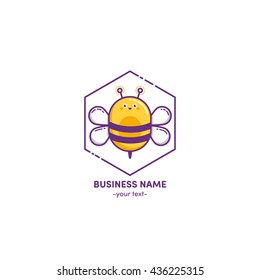 Logo design Bee honey