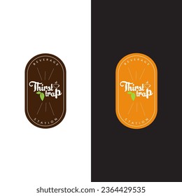 diseño de logotipo para tienda de bebidas