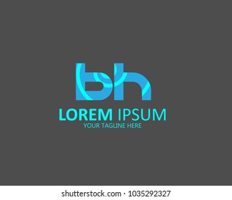 logo design of bh letters