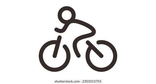 diseño de logotipo línea de bicicleta icono ilustración vectorial 5