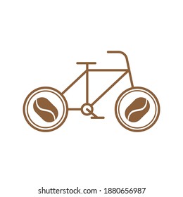logo design of bike and coffee. Suitable for your business, company, etc. a unique, exclusive, elegant, professional, clean, simple, modern logo. It would be perfect for your company.
