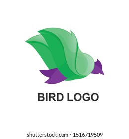 logo design bird colorful art vector