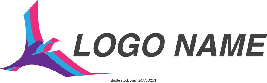 el diseño del logotipo para el concepto de pájaro