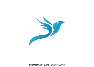 logo design bird with gradient color